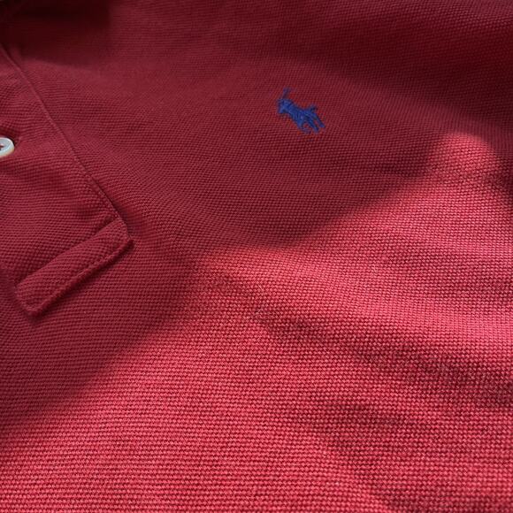Polo Ralph Lauren Long-Sleeve Polo Shirt red Wine Men's Size Large Casual - Picture 2 of 8